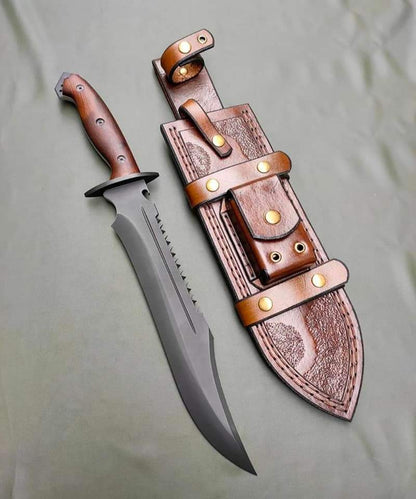 "Stainless-steel-Knife"Hunting-knife-with sheath"fixed-blade-Camping-knife, Bowie-knife, Handmade-Knives, Gifts-For-Men.