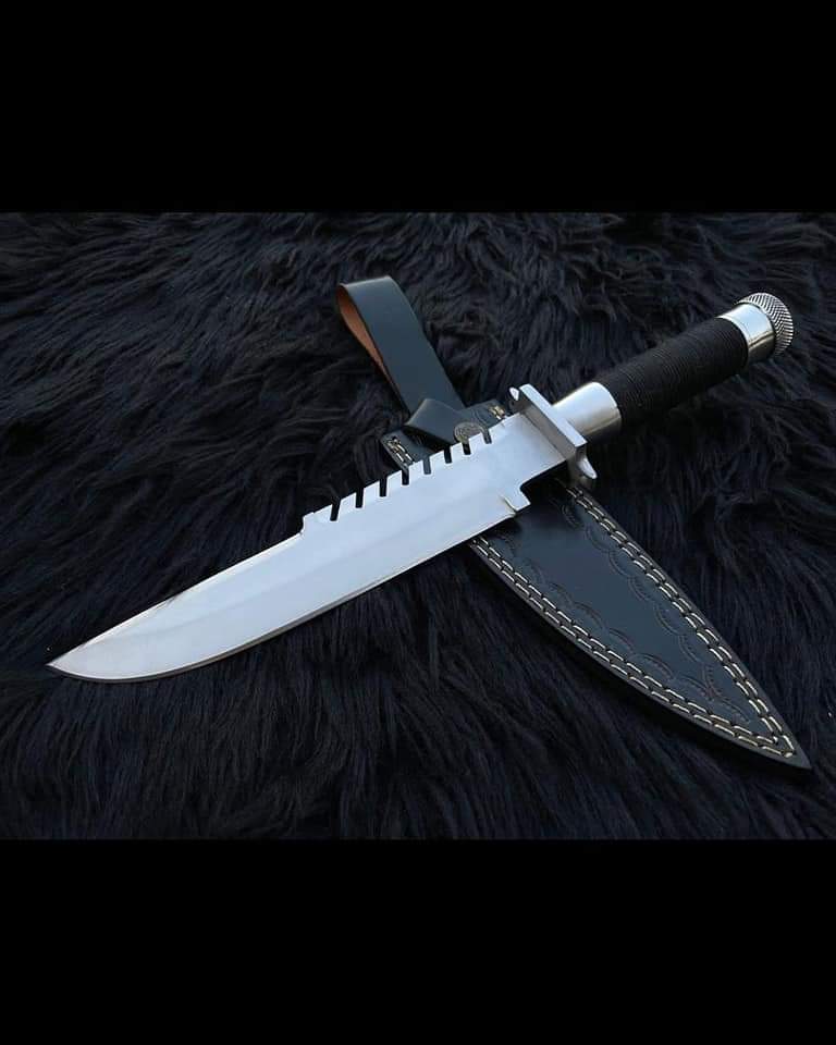 "Stainless-steel-Knife"Hunting-knife-with sheath"fixed-blade-Camping-knife, Bowie-knife, Handmade-Knives, Gifts-For-Men.