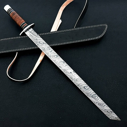 Custom handmade hand forged damascus steel tanto katana near me in alaskajpg