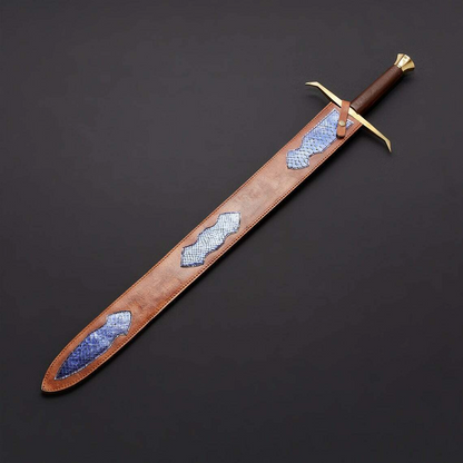 Custom handmade hand forged damascus steel viking sword near me in alaskajpg