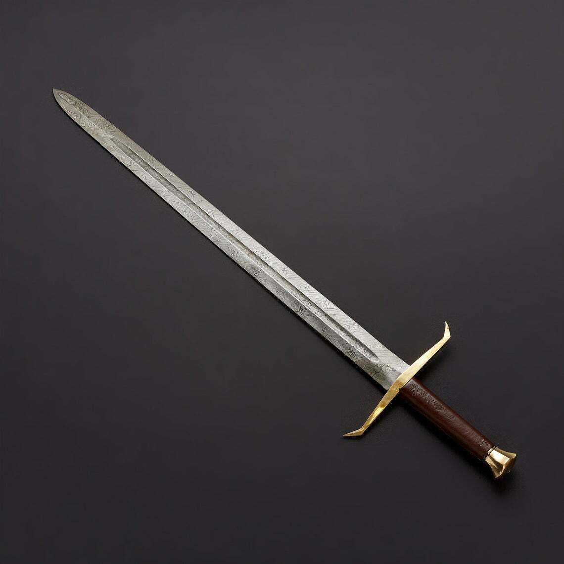 Custom handmade hand forged damascus steel viking sword near me in floridajpg