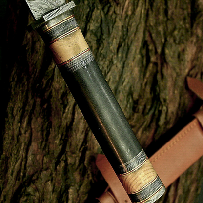 Custom handmade hand forged steel hunting katana sword near me in californiajpg