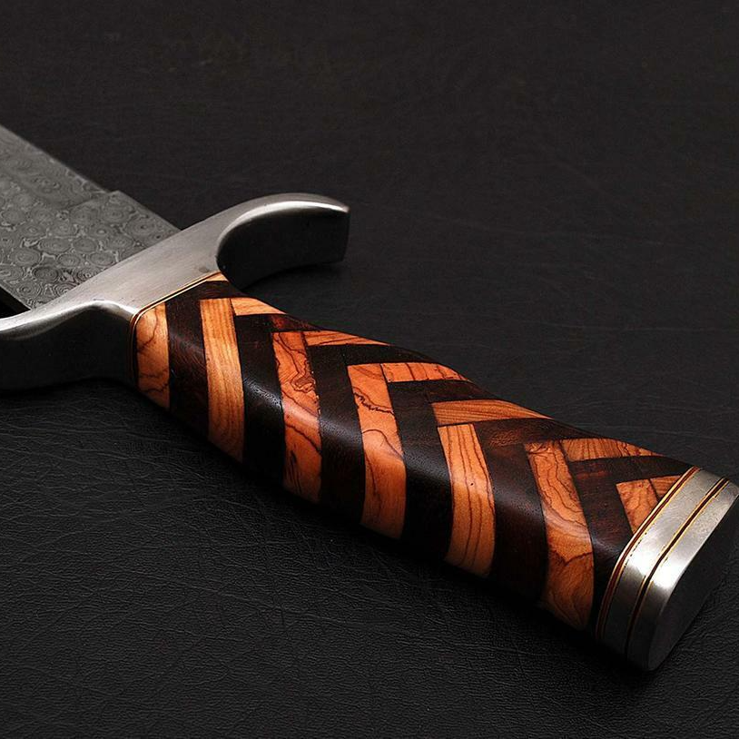 Custom handmade hand forged damascus hunting viking combat sword near me in londonjpg