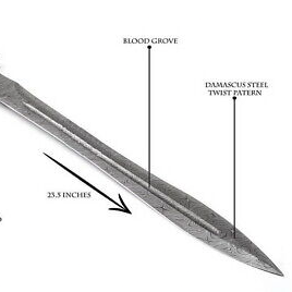 Custom handmade damascus steel 32 inches with sheath near me in alaskajpg