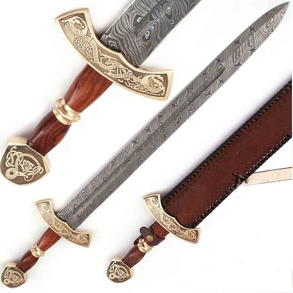 custom handmade hand forged damascus steel long templar sword near me in florida.jpg