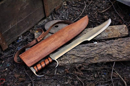 Combat commander Spartan, Custom made Sword, Movie Knife, Leather Wrap Handle, Personalized sword, Gladiator sword,