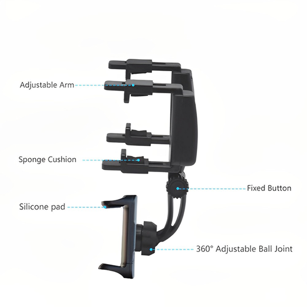 Universal Multifunctional Rear View Mirror Phone Holder  5