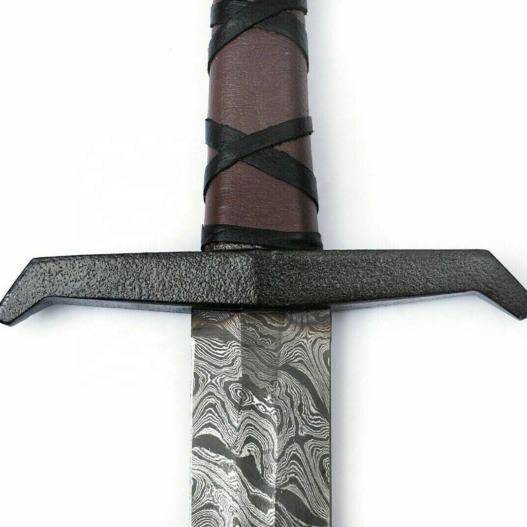 Custom handmade hand forged damascus steel king authur viking sword near me in lowajpg