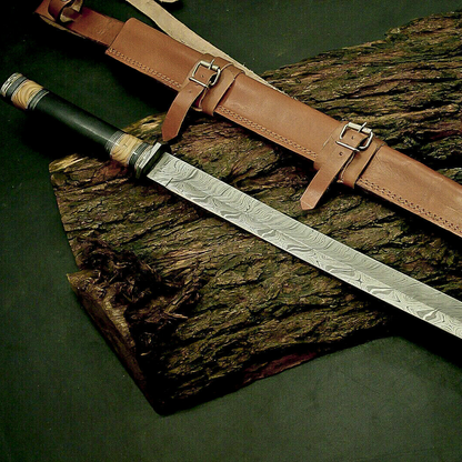 Custom handmade hand forged damascus steel katana warrior sword near me in californiajpg