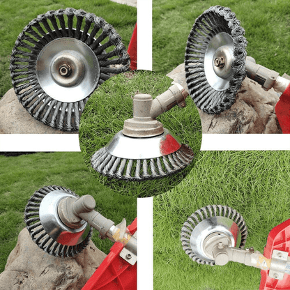 Durable Weed Trimmer Head | Easy To Clean And Maintain Steel Wire Weed Brush 4