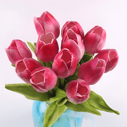 durableartificialtulipbouqueteverfreshsoftdarkpinkpng