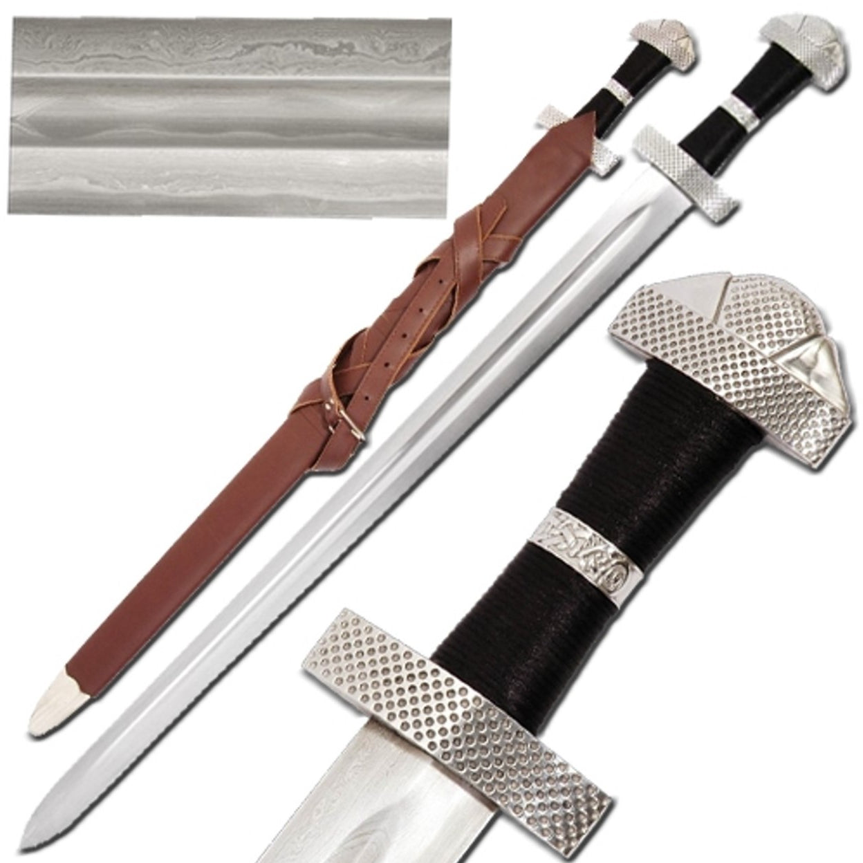 Viking 9th Century Damascus Steel Sword, Viking Century Sword,