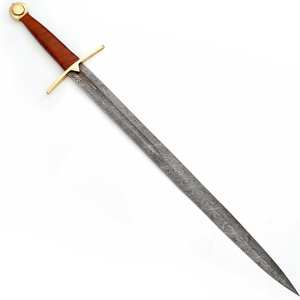 Wolfskin Raider Damascus Steel Viking Sword Full Tang buy now in usapng