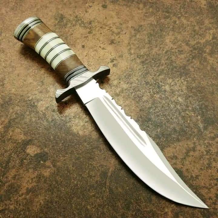 "Stainless-steel-Knife"Hunting-knife-with sheath"fixed-blade-Camping-knife, Bowie-knife, Handmade-Knives, Gifts-For-Men.