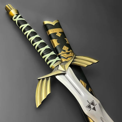 ExperiencetheMagicofZeldawiththisBlackandGoldReplicaSwordandScabbardUSAVANGUARD 1j