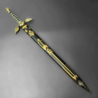 The Legend of Zelda – Black & Gold Replica Sword with Scabbard | Legendary Fantasy Collectible Blade