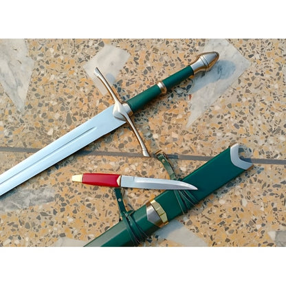 Aragorn Striders Ranger Sword and Free Gift Knife  An Epic LOTR Collectible Set  USA