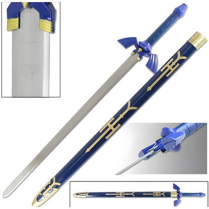 Medieval Monogram Sword | Engraved Stainless Steel Viking-Style Weapon | Fantasy & Cosplay Display Sword with Scabbard
