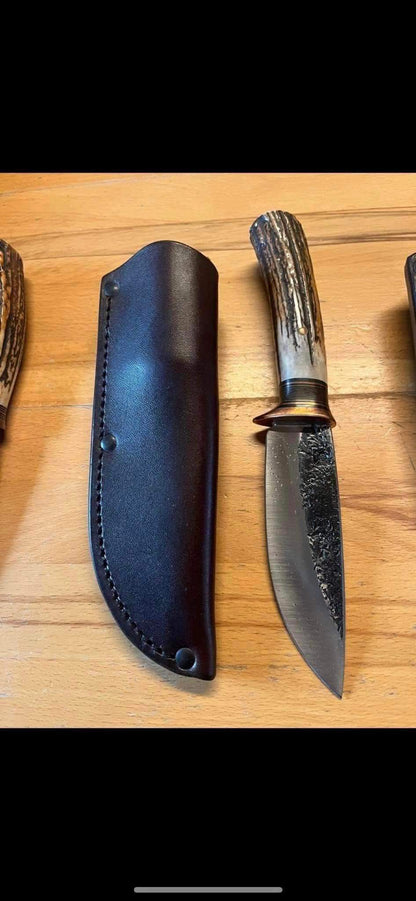 Carbon Steel knife, Hunting knife with sheath, fixed blade Camping knife, Bowie knife, Handmade Knives, Gifts For Men