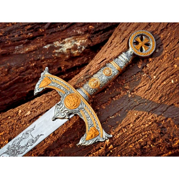 TheMedievalKnightsTemplarSwordAKingArthurInspiredHistoricalMasterpieceUSAVANGUARDExcali