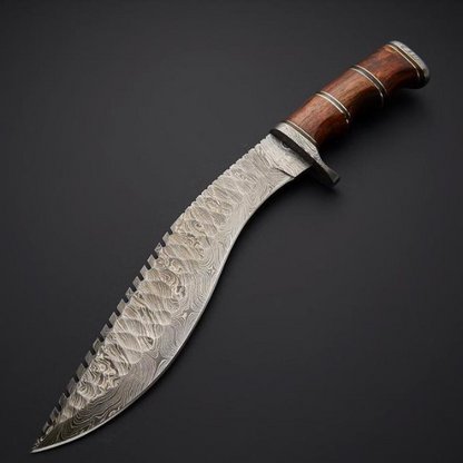 Customizable Carbon Steel 18 Inches Kukri Tukish Design with Pure Leather Sheath