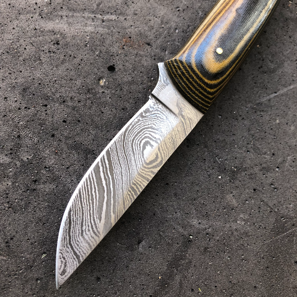 Customize D2 steel 12 inches hunting knife micarta handel with pure leather sheath