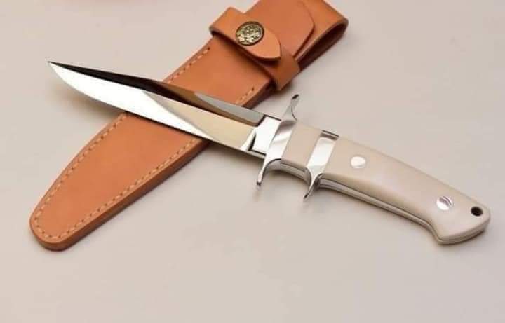 "Stainless-steel-Knife"Hunting-knife-with sheath"fixed-blade-Camping-knife, Bowie-knife, Handmade-Knives, Gifts-For-Men.