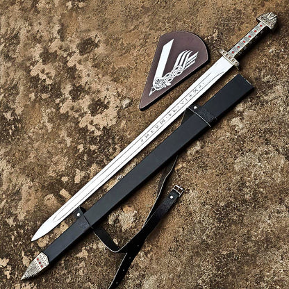 Viking Sword of King Ragnar Lothbrok, Vikings Ragnar,Battle Ready Medieval Sword