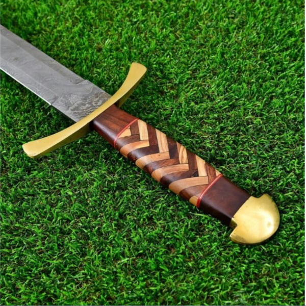 Heathen Army Damascus Steel Sword - Pattern Welded Steel Hand Forged Historicals AU.png