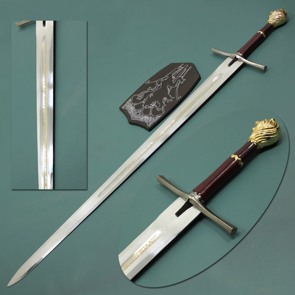 Chronicles Of Narnia Prince Sword Replica Gold King Peter's Sword Rhindon Narnia