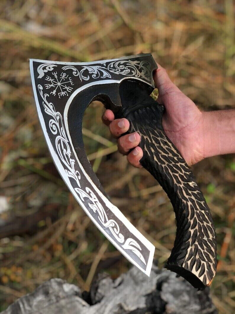 12 Handmade Viking Pizza Axe Cutter
