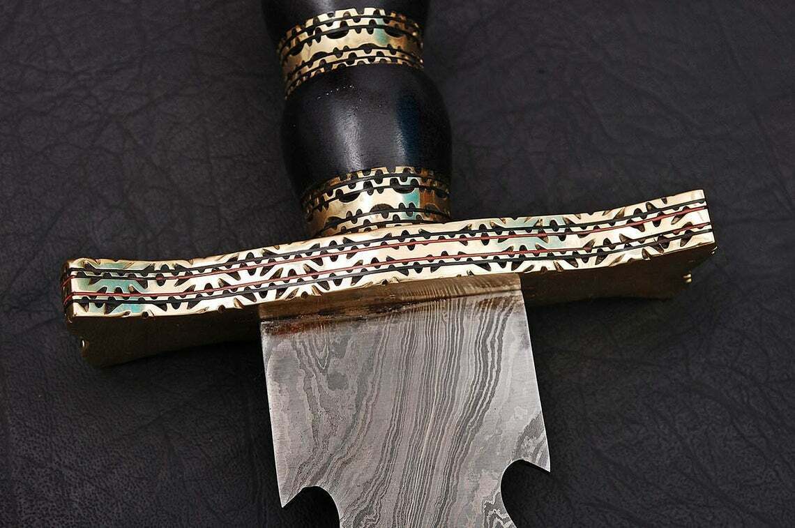 30 Custom Handmade Damascus Steel Hunting Sword for sale