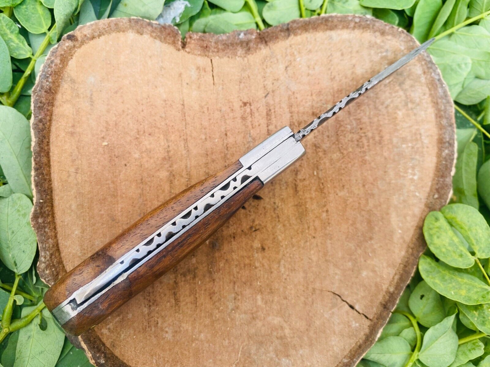 7 Handmade Damascus Steel Folding Knife  for sale