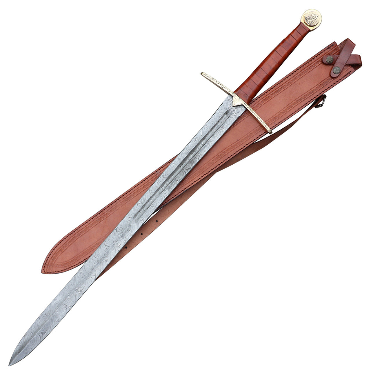 Valhalla Handmade Damascus Steel Medieval Viking Longsword