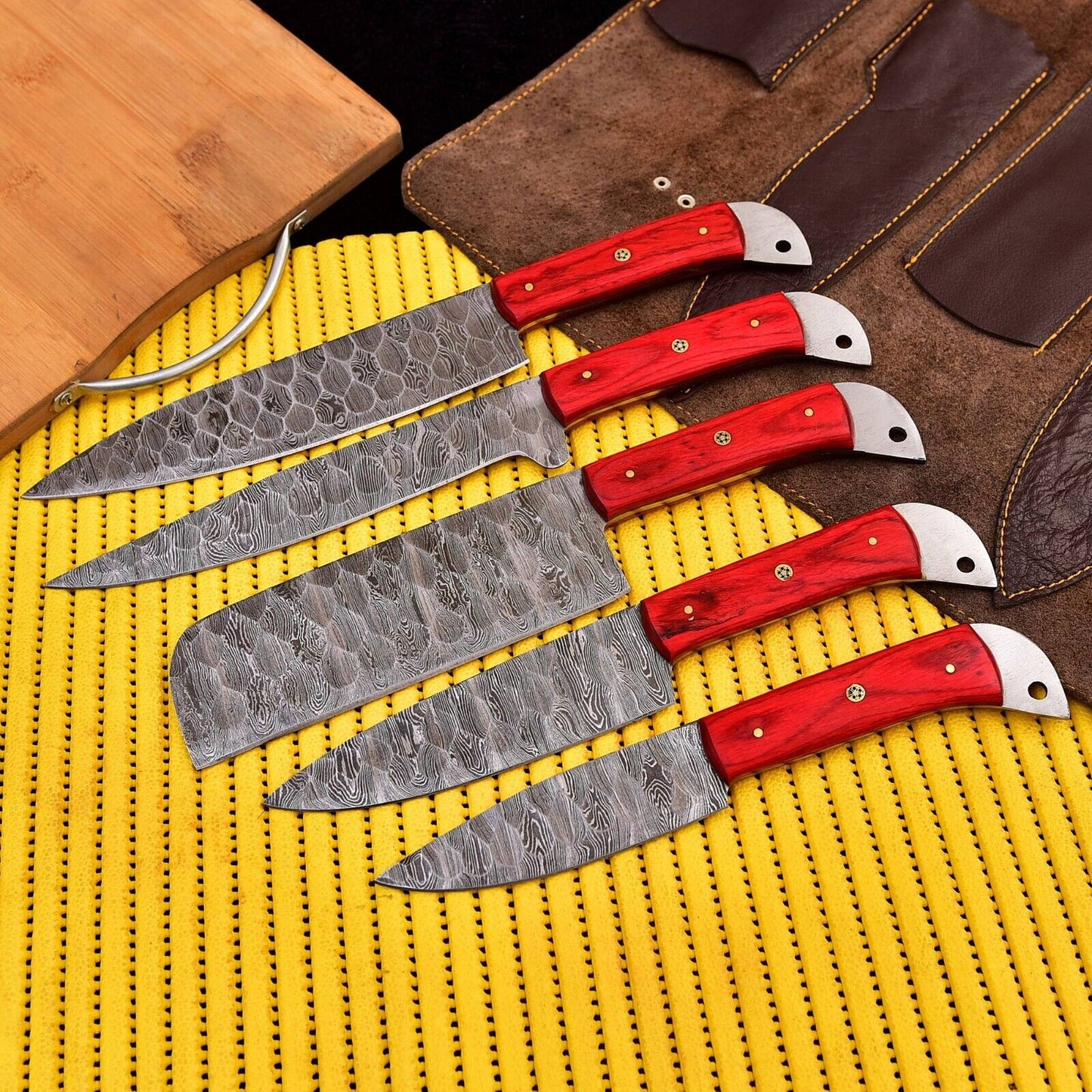 Handmade Chef Set of 5 pieces for Kitchen Utility, Professional Chef Knives