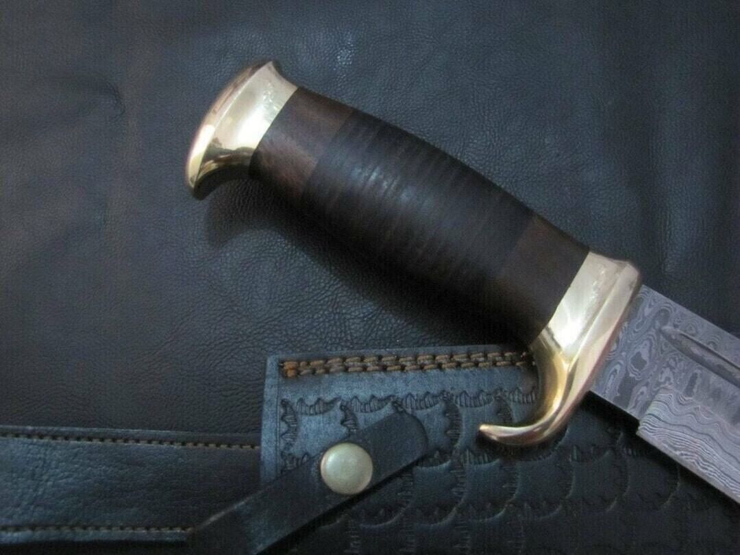 Damascus Steel Crocodile Dundee Bowie Knife