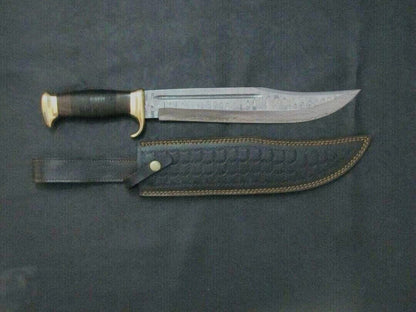 Damascus Steel Crocodile Dundee Bowie Knife for sale