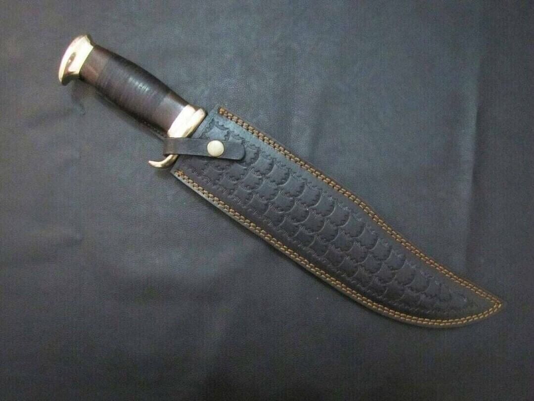 Damascus Steel Crocodile Dundee Bowie Knife for sale
