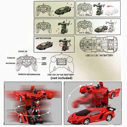 2-in-1 Remote Control Transforming Robot Car 4