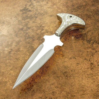 Tactical D2 Tool Steel Survival Full Tang Fixed Blade Combat Dagger Knife