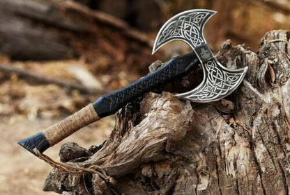 CUSTOM HAND MADE Carbon Engraved Viking Hammer Best Gift Father Boy viking Hammer