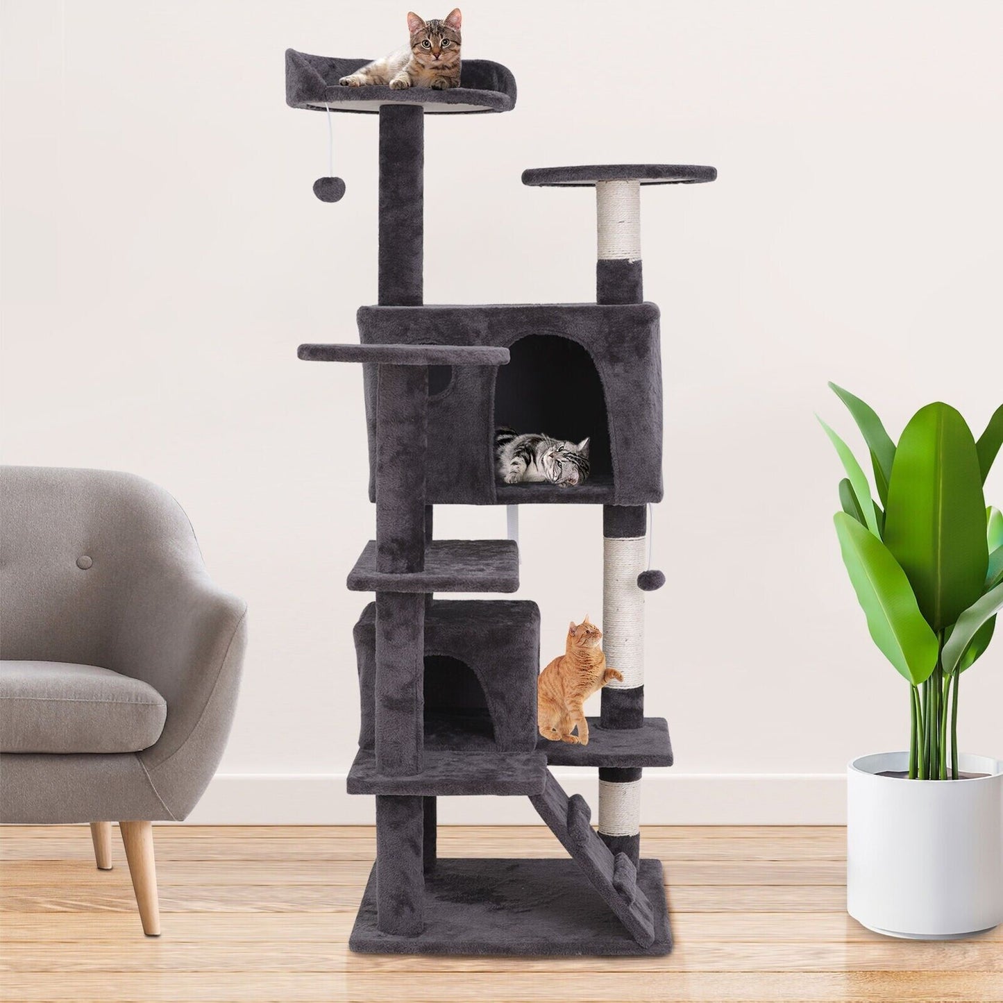 Sturdy Cat Tree Tower Activity Center 5