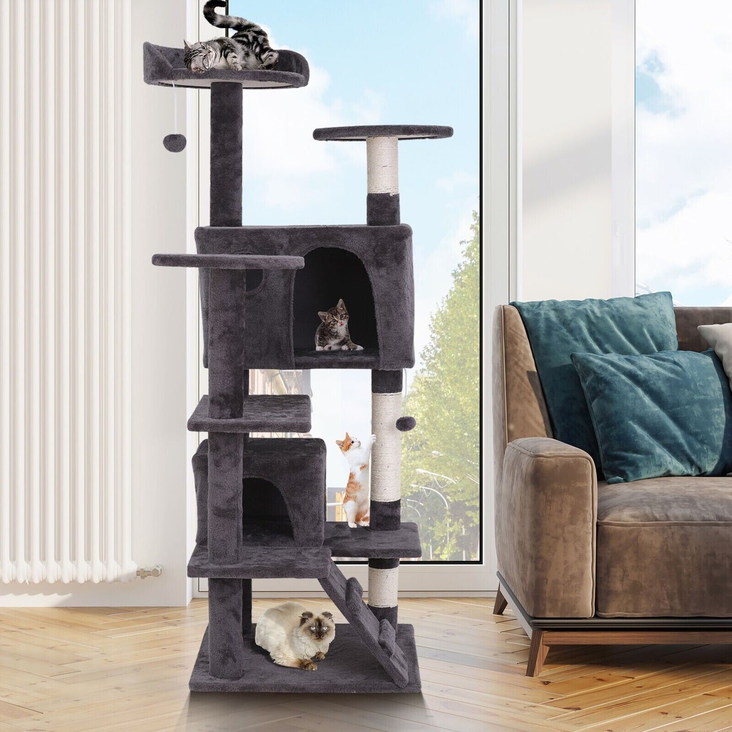 Sturdy Cat Tree Tower Activity Center 4