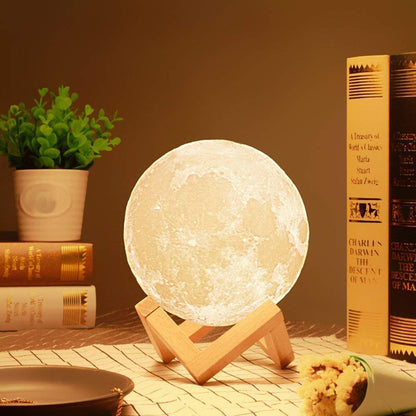 3D Moon Lamp Touch Color Changing