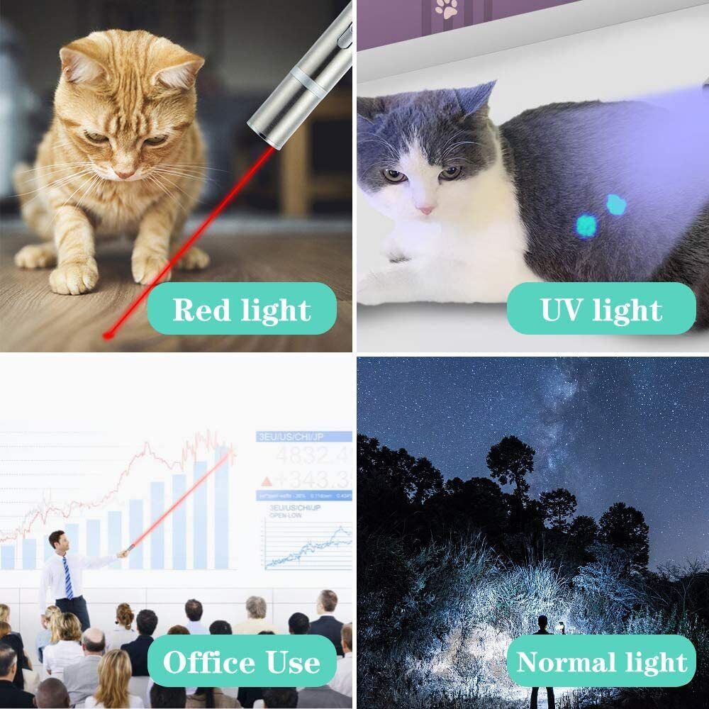 USB Rechargeable 3-in-1 Laser Pointer Pen 6