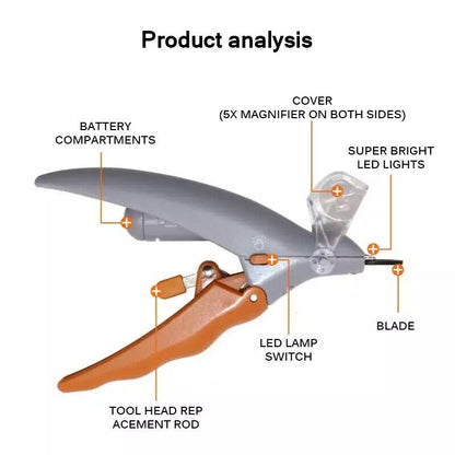 Pet Nail Clippers LED Light Trimmer 6