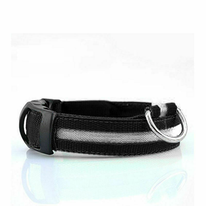Waterproof LED Dog Collar with Light Black