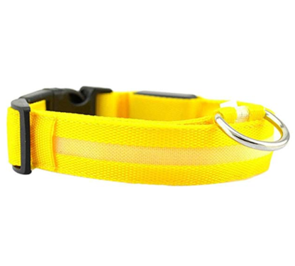 Waterproof LED Dog Collar with Light Yellow