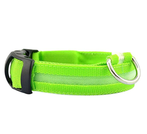 Waterproof LED Dog Collar with Light Green