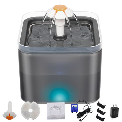 Automatic Pet Water Fountain | Dogs & Cats Classic Gray